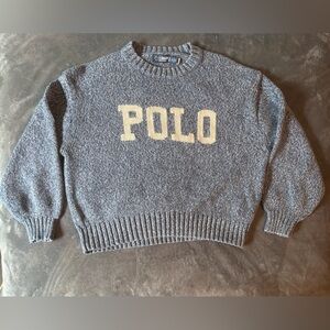 Polo Ralph Lauren Logo Blue Sweater - XL